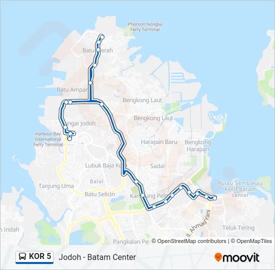 KOR 5 Bus Line Map