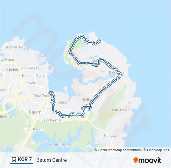KOR 7 Bus Line Map