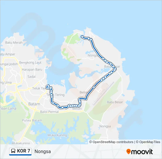 KOR 7 Bus Line Map