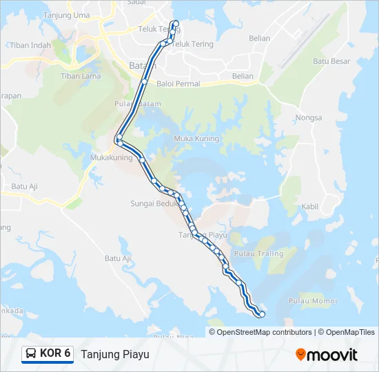 KOR 6 Bus Line Map