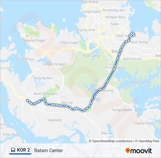 KOR 2 Bus Line Map