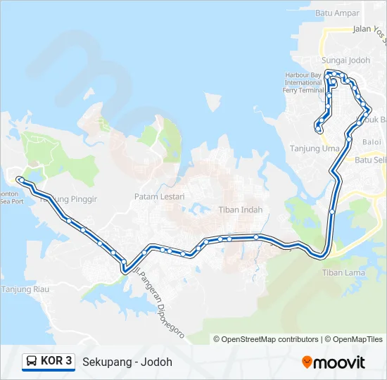 KOR 3 Bus Line Map