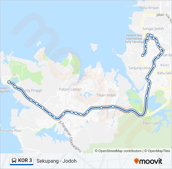 KOR 3 Bus Line Map