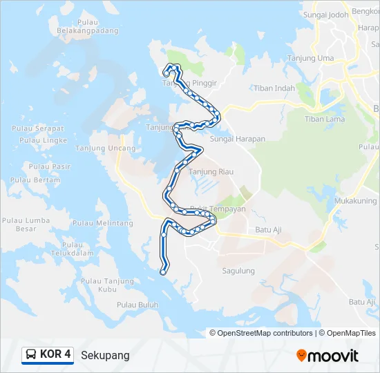 KOR 4 Bus Line Map