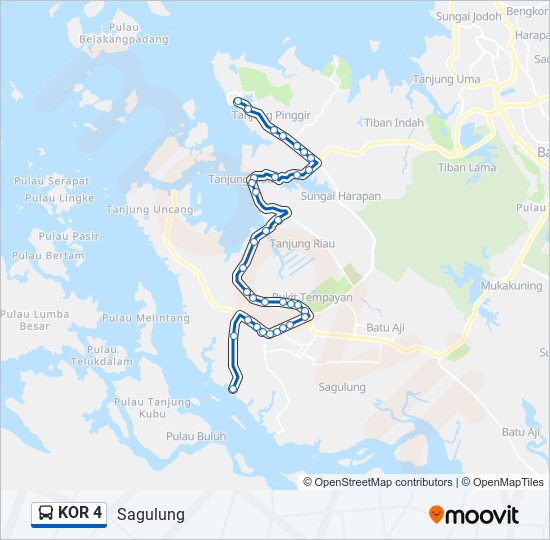 KOR 4 bus Line Map