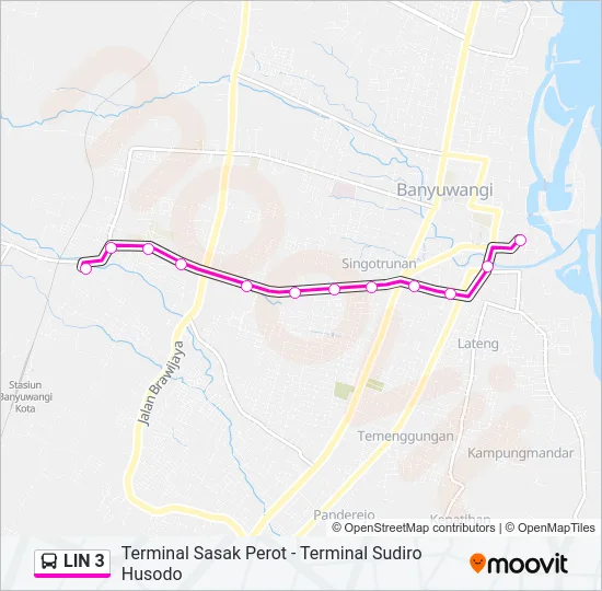 LIN 3 Bus Line Map