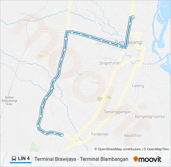 LIN 4 Bus Line Map