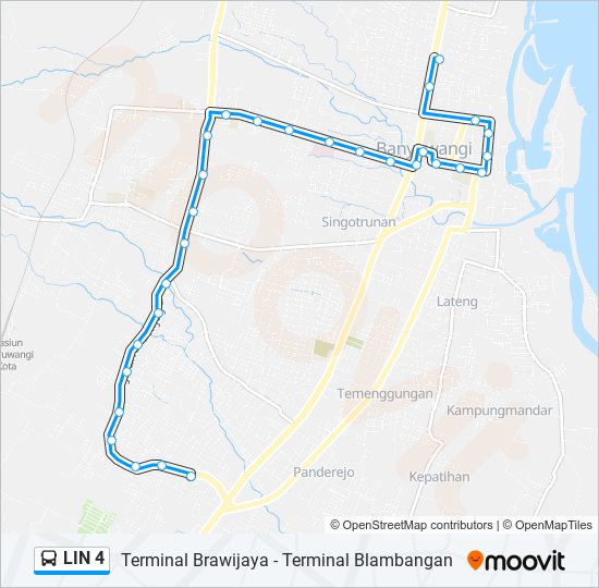 LIN 4 bus Line Map