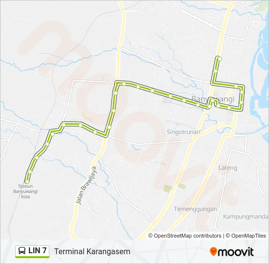 LIN 7 Bus Line Map