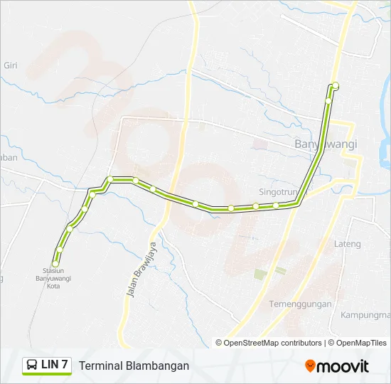 LIN 7 Bus Line Map