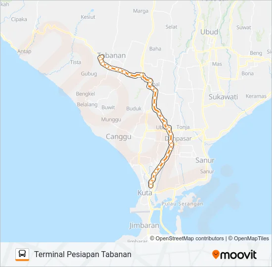KOR. 1B Bus Line Map