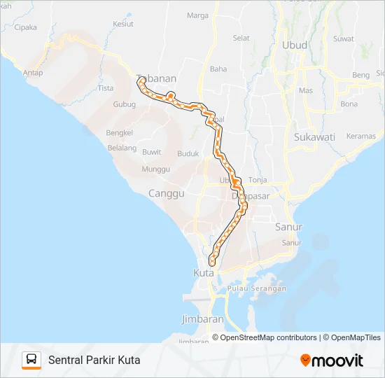 KOR. 1B Bus Line Map
