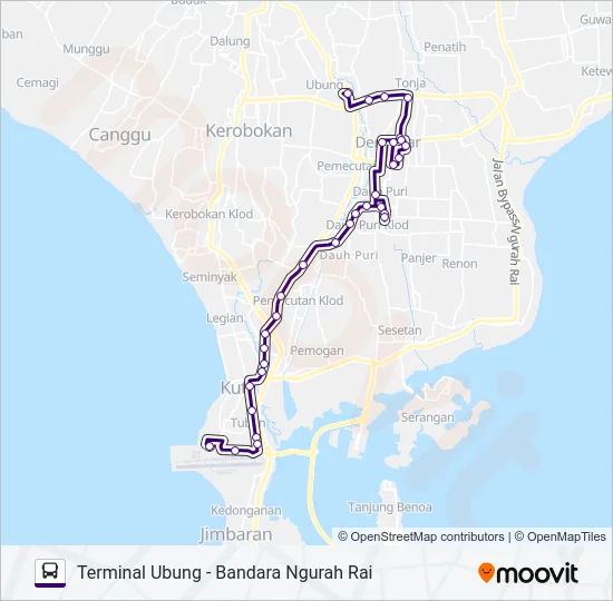 KOR. 2B Bus Line Map