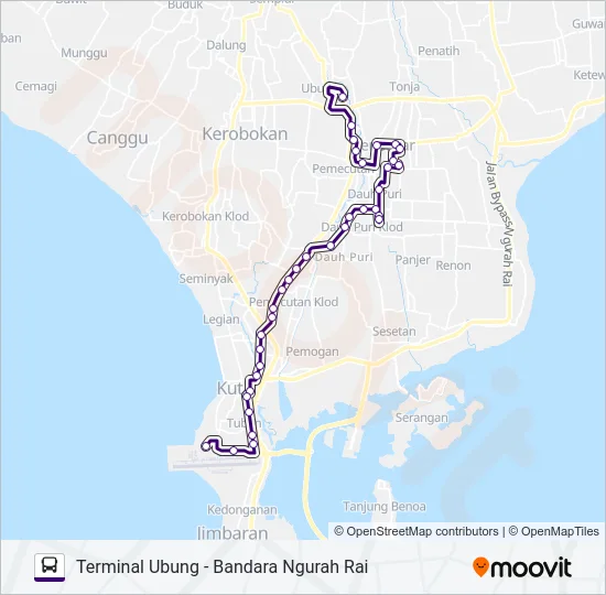 KOR. 2B Bus Line Map