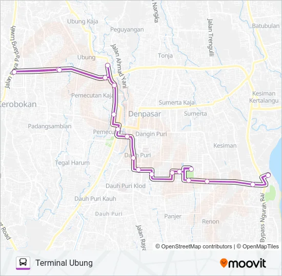 KOR. 3B Bus Line Map