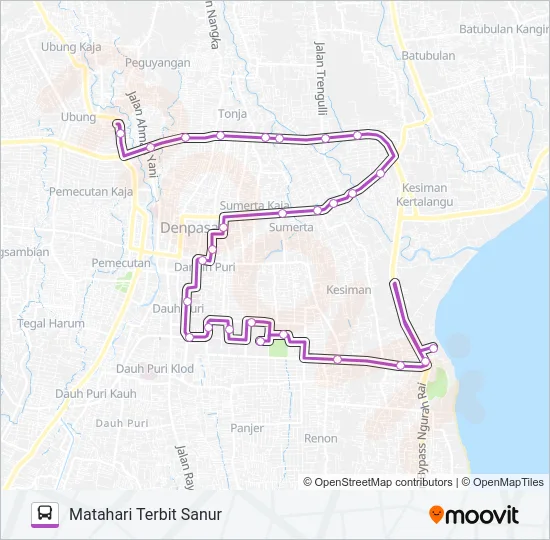 KOR. 3B Bus Line Map