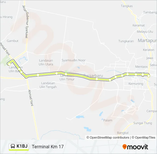 K1BJ Bus Line Map