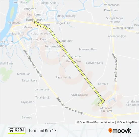 K2BJ Bus Line Map
