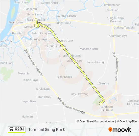K2BJ Bus Line Map