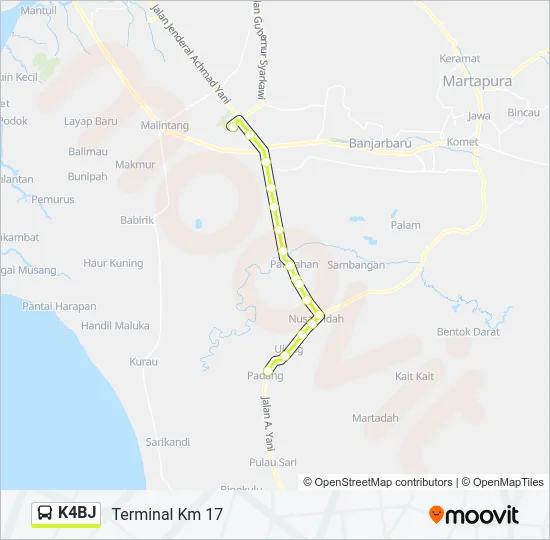 K4BJ Bus Line Map