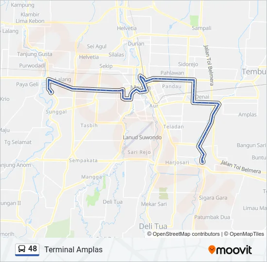 48 Bus Line Map