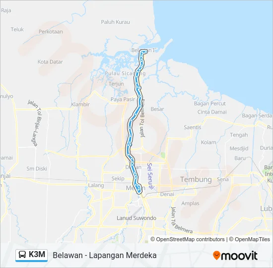 K3M Bus Line Map
