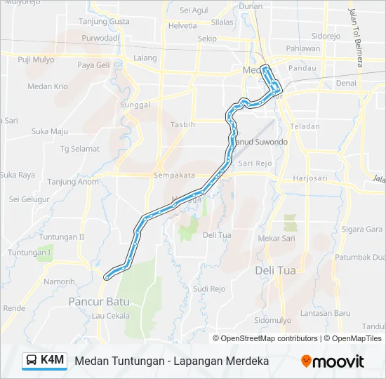K4M Bus Line Map