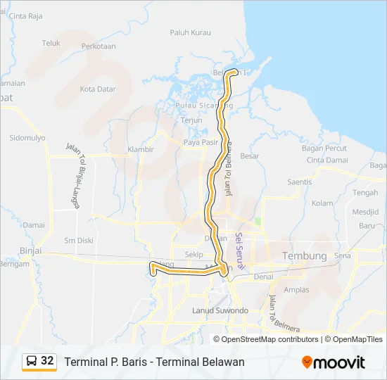 32 Bus Line Map