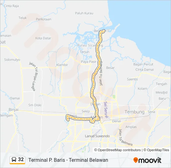 32 Bus Line Map