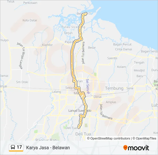 17 Bus Line Map