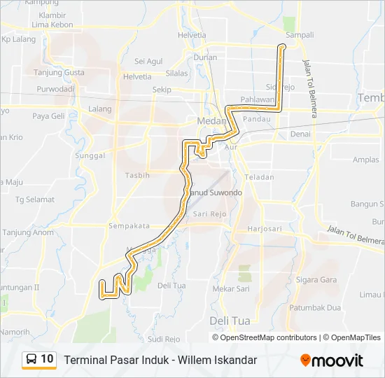 10 Bus Line Map