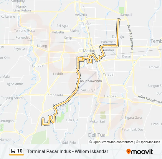 10 Bus Line Map