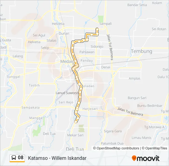 08 Bus Line Map