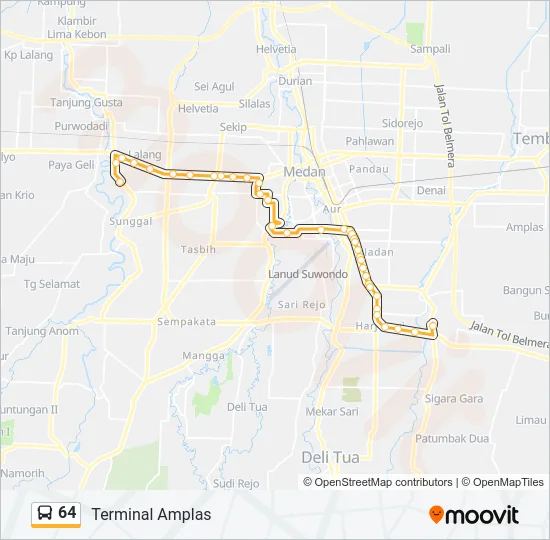 64 Bus Line Map