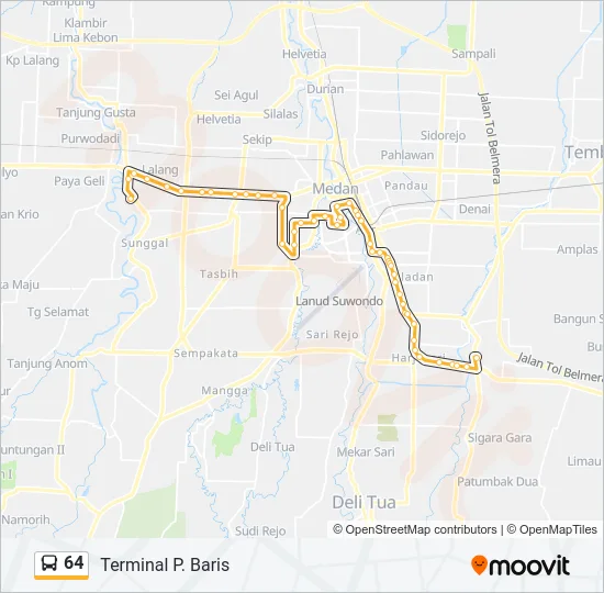 64 Bus Line Map