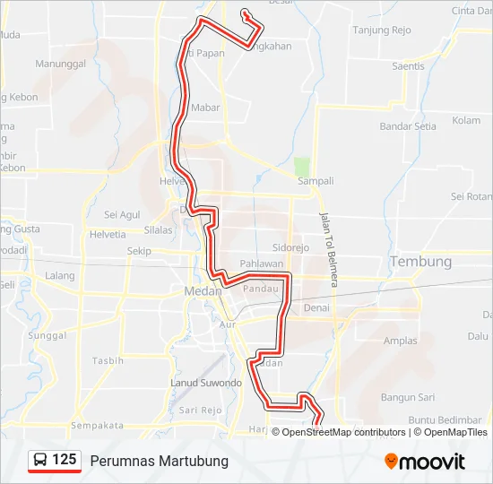 125 Bus Line Map