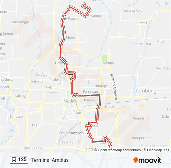125 Bus Line Map