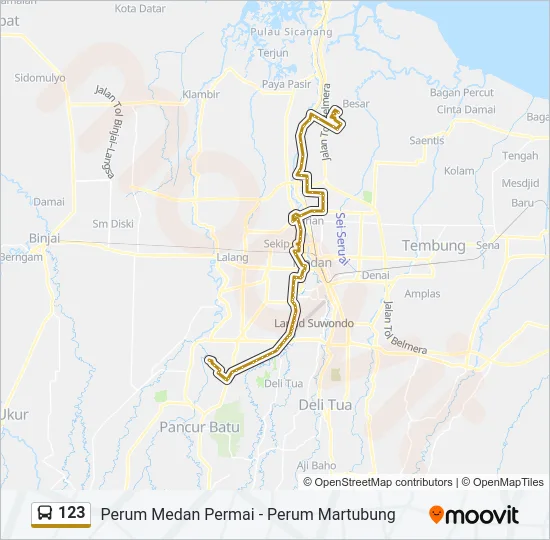 123 Bus Line Map