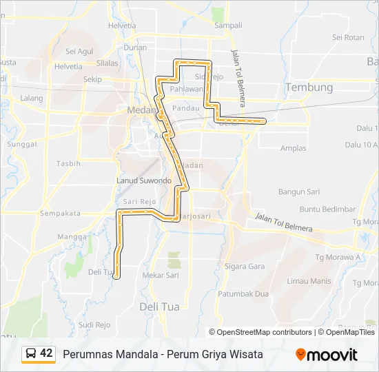 42 Bus Line Map