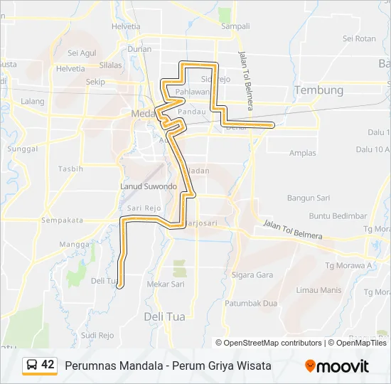 42 Bus Line Map
