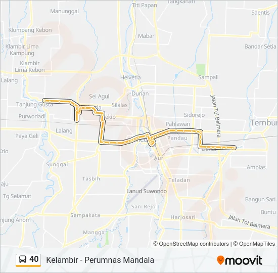 40 Bus Line Map