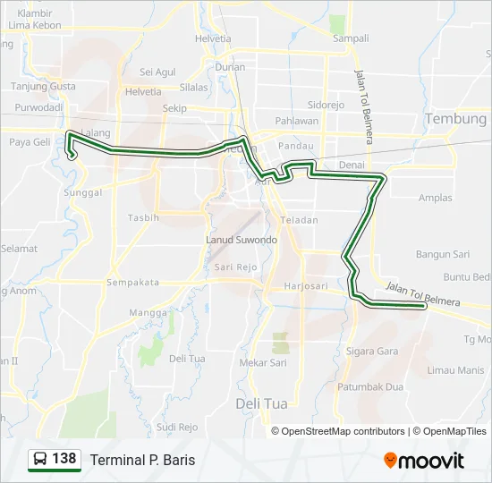 138 Bus Line Map