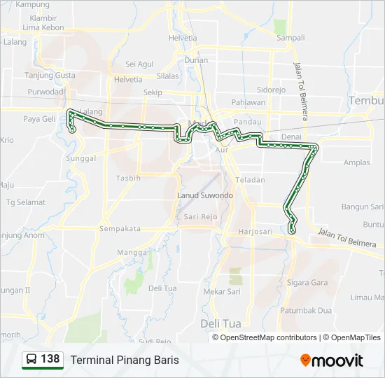138 Bus Line Map