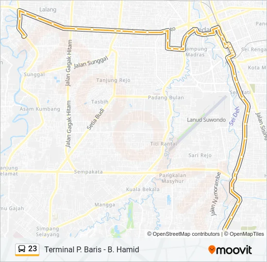 23 Bus Line Map