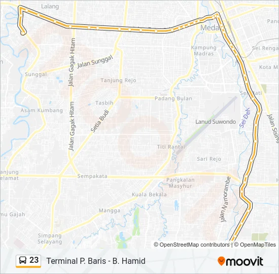 23 Bus Line Map