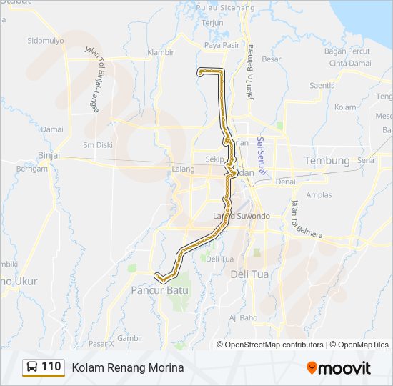 110 Bus Line Map