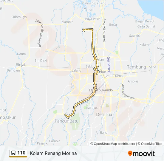 110 Bus Line Map