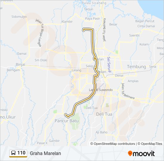 110 Bus Line Map