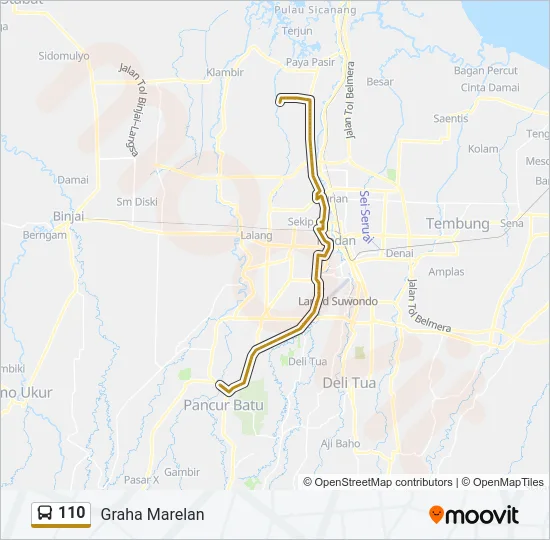 110 Bus Line Map