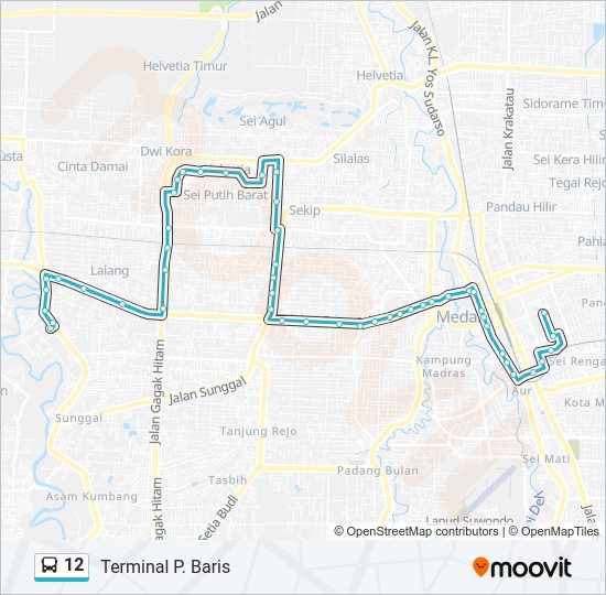12 Bus Line Map